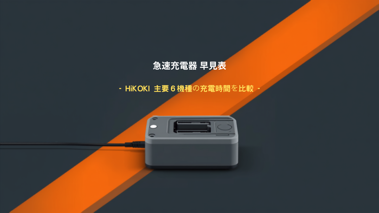 HiKOKI 急速充電器 UC18YDL2・UC36YSL2・UC18YSL3・UC18YFSL・UC18YKSL の充電時間早見表アイキャッチ