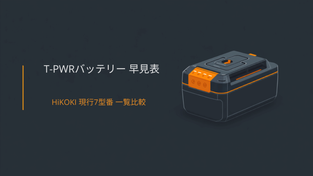 HiKOKI T-PWRバッテリー BSL3640MVT ほか現行7型番のスライド式蓄電池イラスト