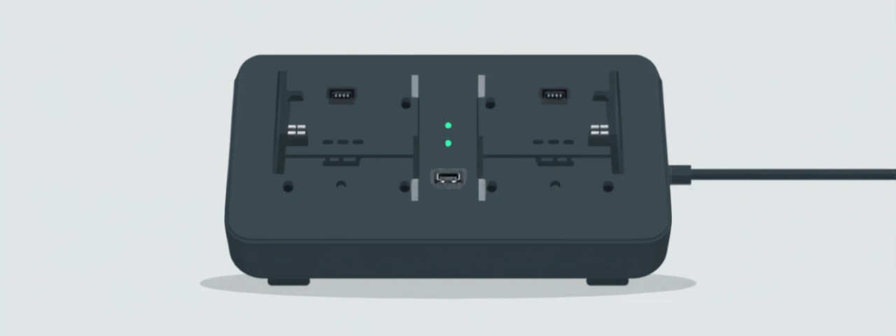 HiKOKI UC18YDML 2ポート急速充電器のイラスト