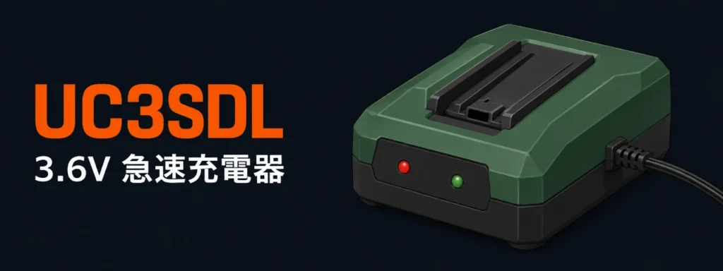 HiKOKI UC3SDL 3.6V急速充電器のイラスト