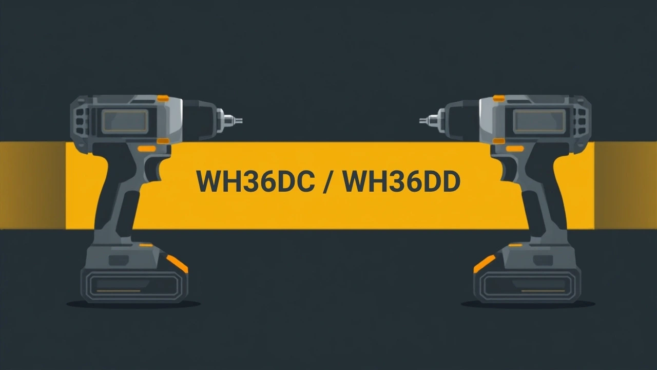HiKOKI WH36DC と WH36DD の比較アイキャッチ（六角ビットホルダーのインパクトドライバ2台）