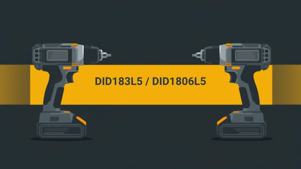 京セラ DID183L5とDID1806L5 充電式インパクトドライバー比較のイラスト