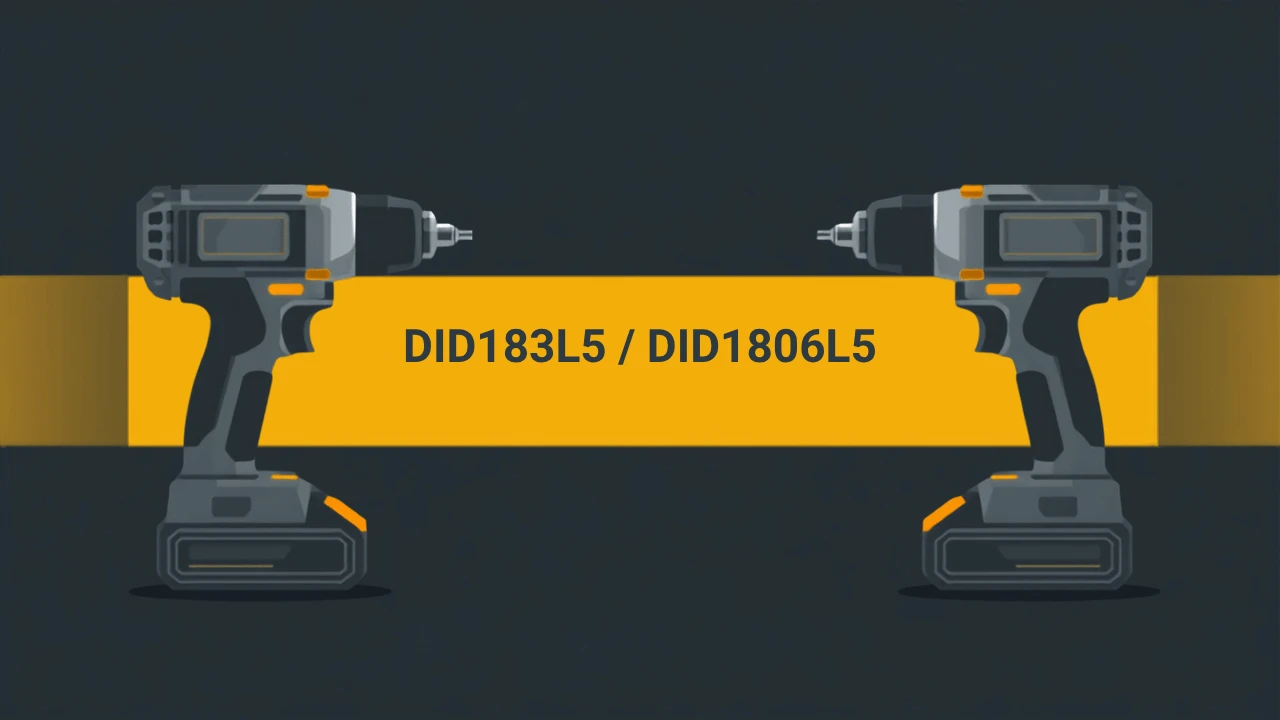 京セラ DID183L5とDID1806L5 充電式インパクトドライバー比較のイラスト