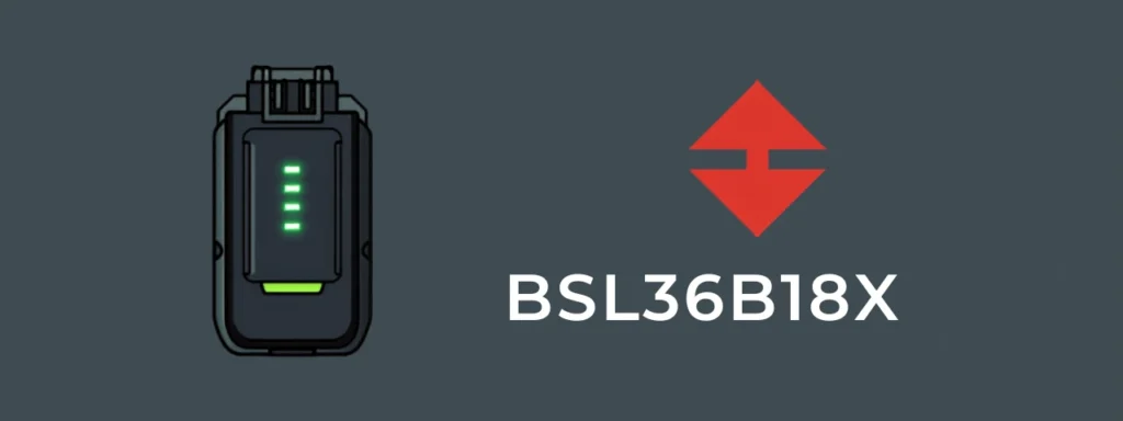 スライド式マルチボルト蓄電池BSL36B18Xのイラストと注意記号